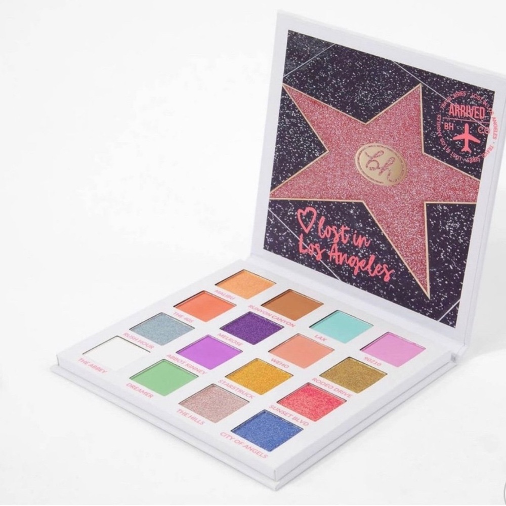 BH Cosmetics Eyeshadow Palette LOST IN LOS ANGELES 16 Eye Shades Vegan NEW!